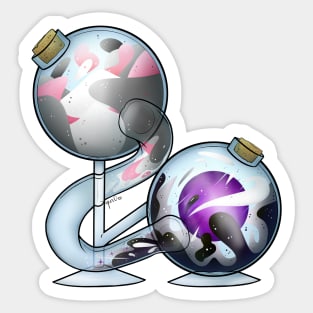 Demigirl And Asexual Pride Potion Sticker